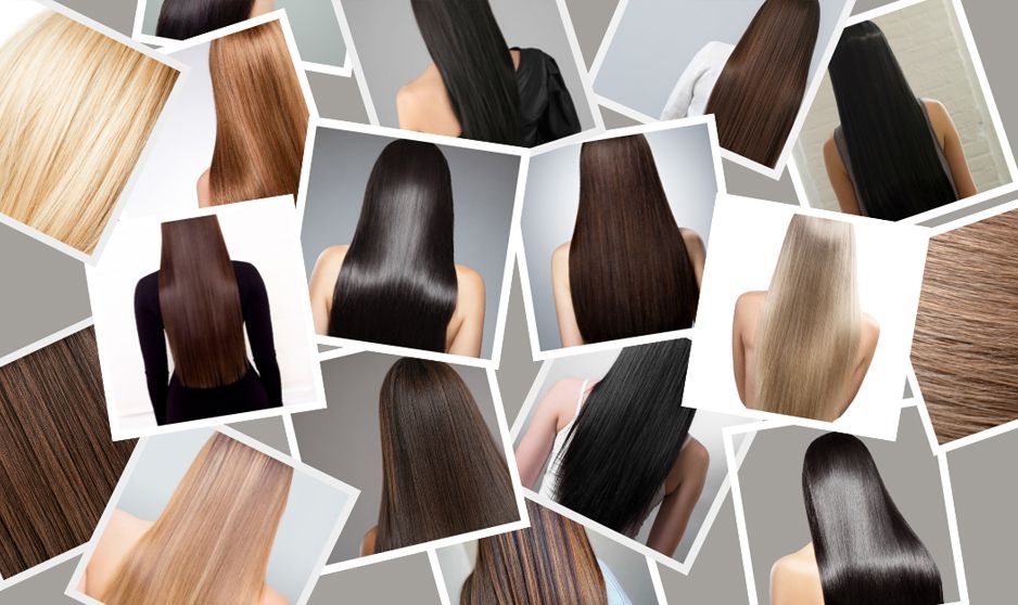 A collage of pictures of different types of hair treatments.