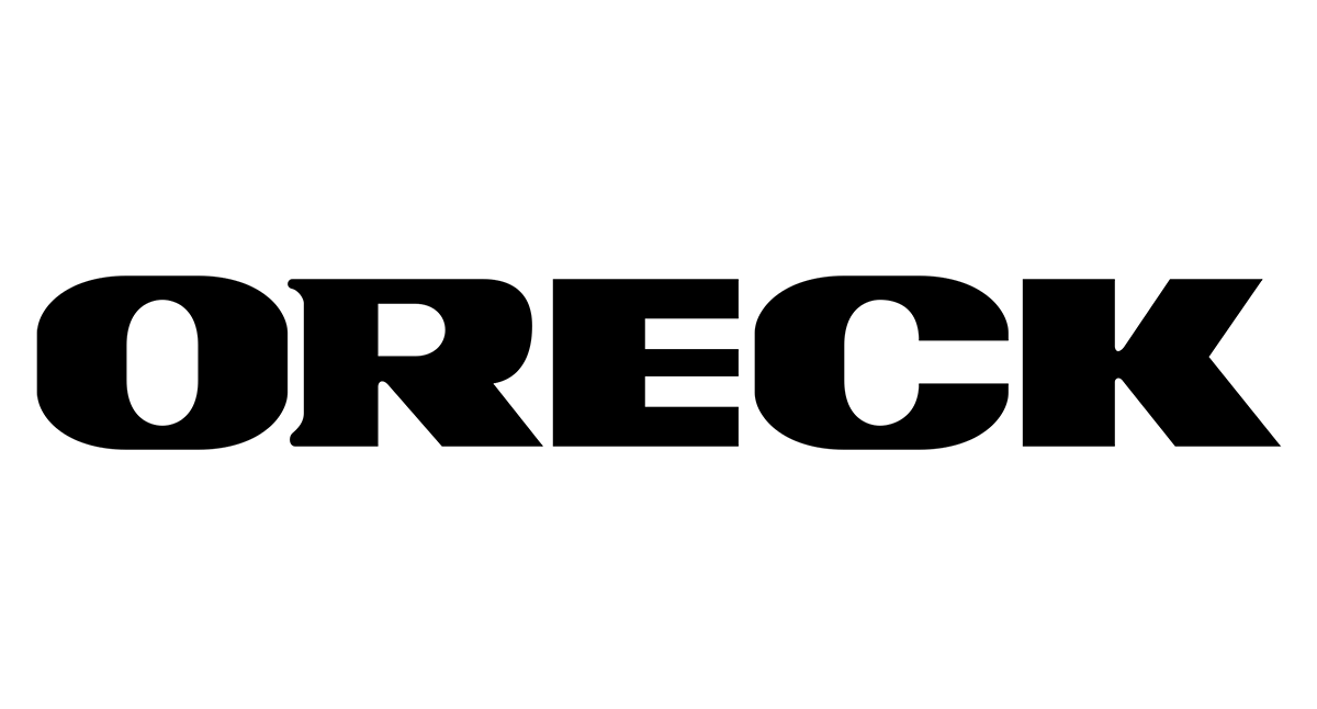 Oreck logo in bold, sans-serif font.