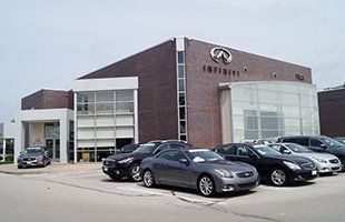 Commercial building and cars