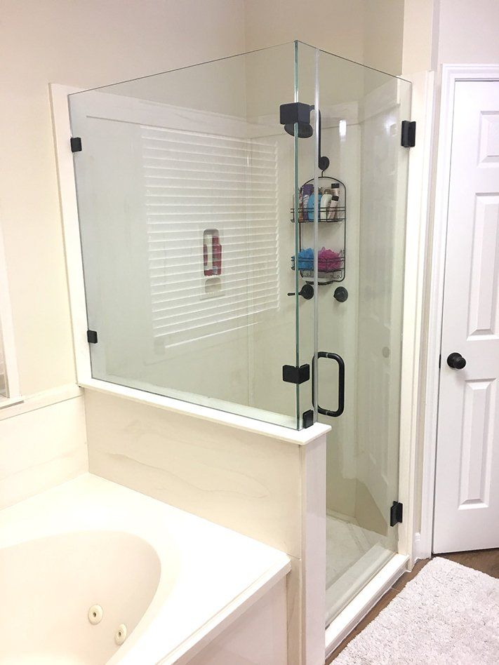 Shower glass enclosure