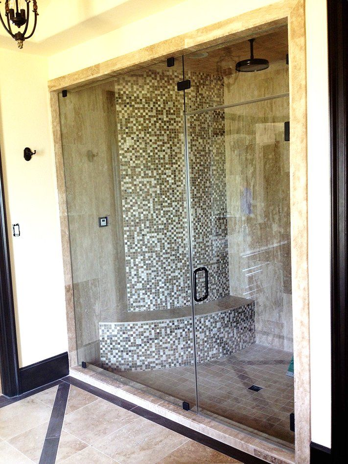 Shower glass enclosure