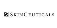 Logo of SkinCeuticals with a spiral in a square.