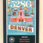A poster for reasons to love denver is hanging on a wall.