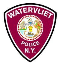 The logo for the watervliet police department in new york.