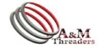 A logo for A&M Threaders featuring three stacked, slanted rings in gray and red next to the company name in bold text.