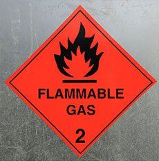 Flammable Gas sign