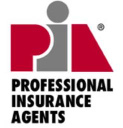 A red and gray logo for professional insurance agents