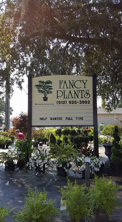 Fancy Plants' signage
