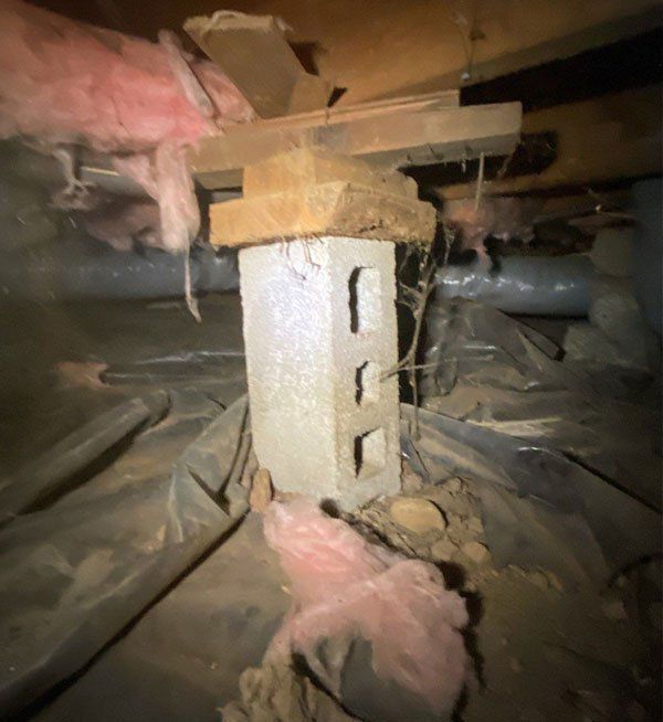 Crawl space support before