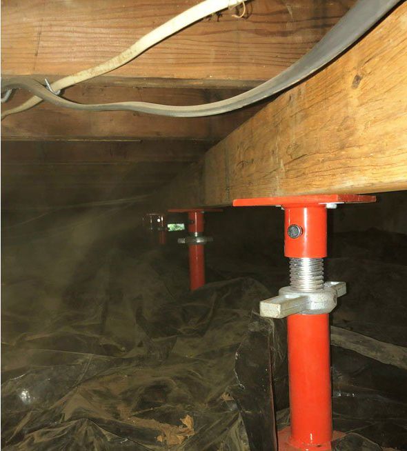 Crawl space support after