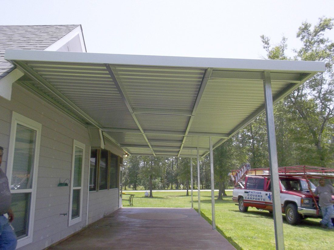 Metal awning