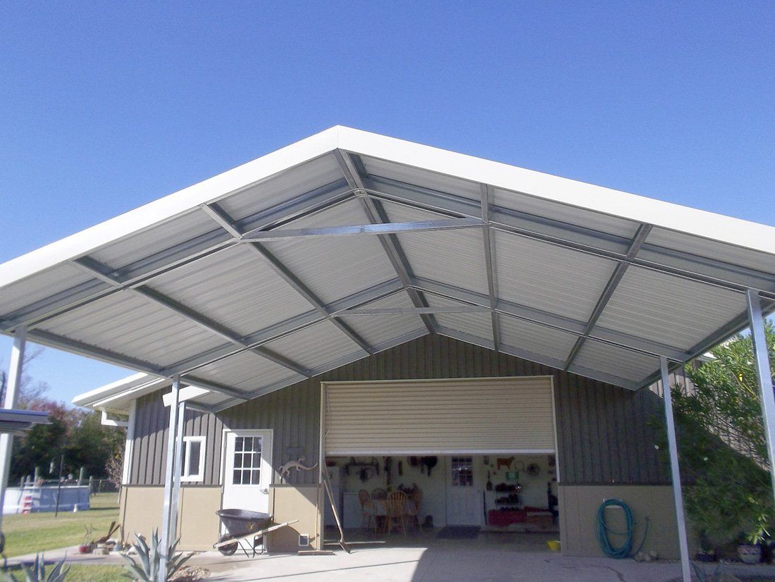 Metal awning