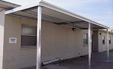 Metal awning