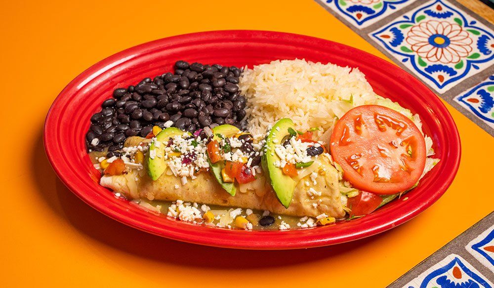 Dish with Black Beans