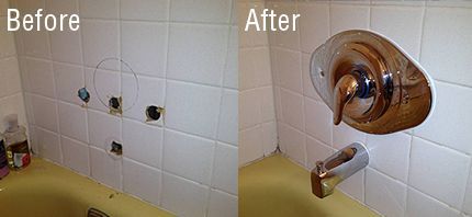 Before and after plumbing contractors