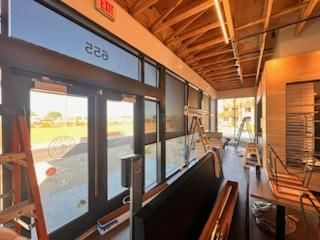 window tint installation in a commercial space