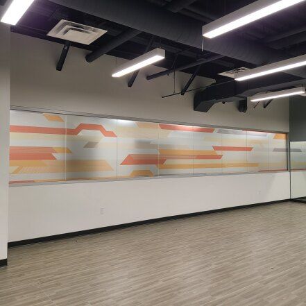 colorful frosted glass