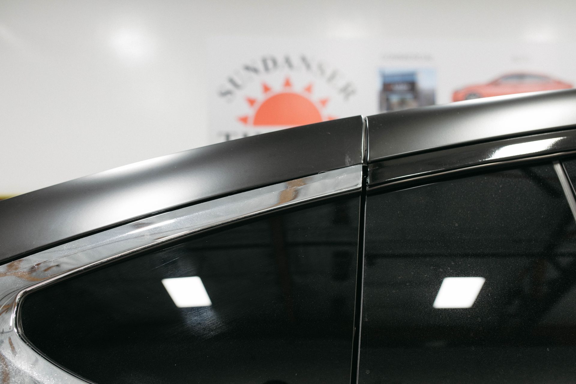 a close up of the side of a car