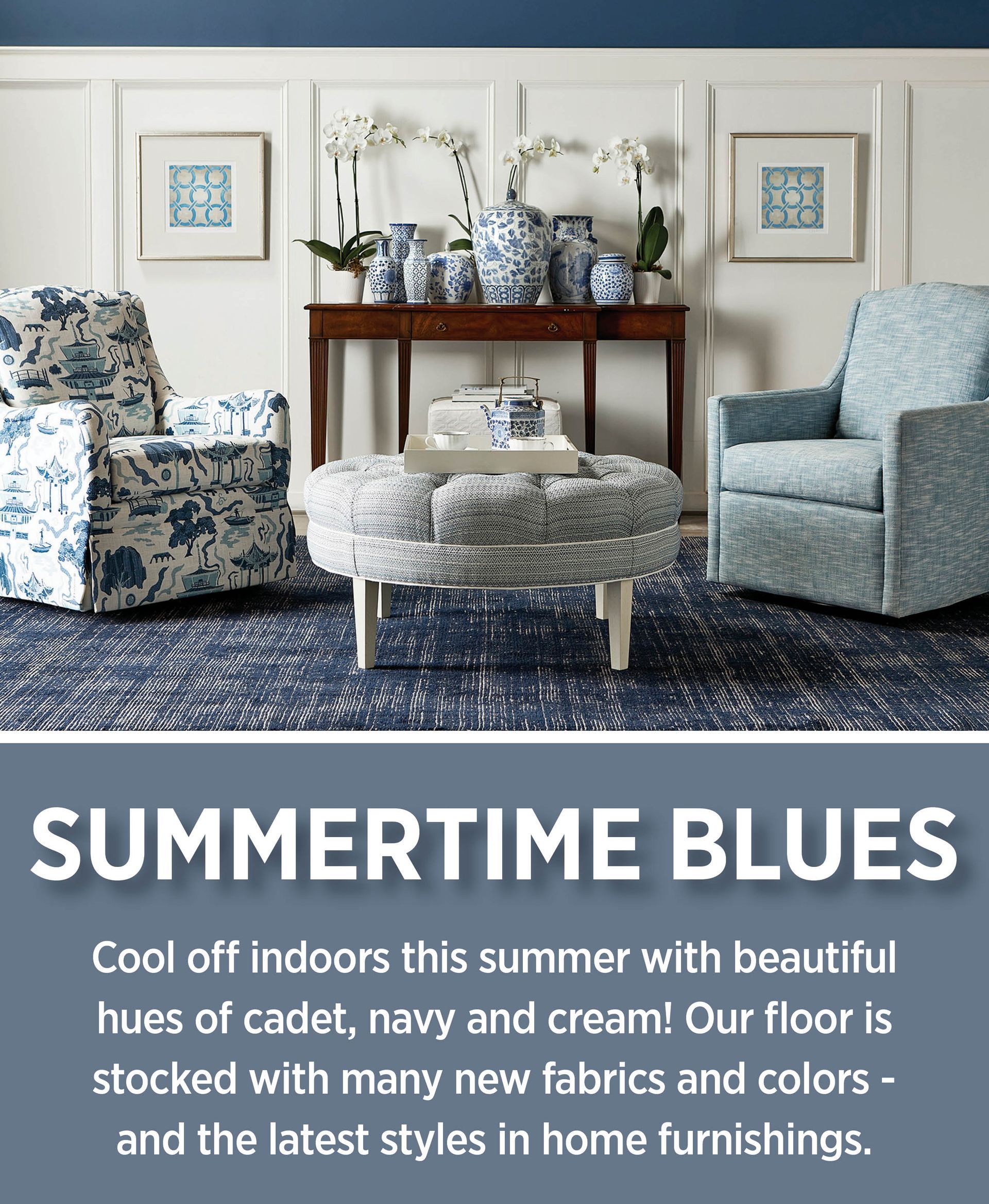 Blue living room image 