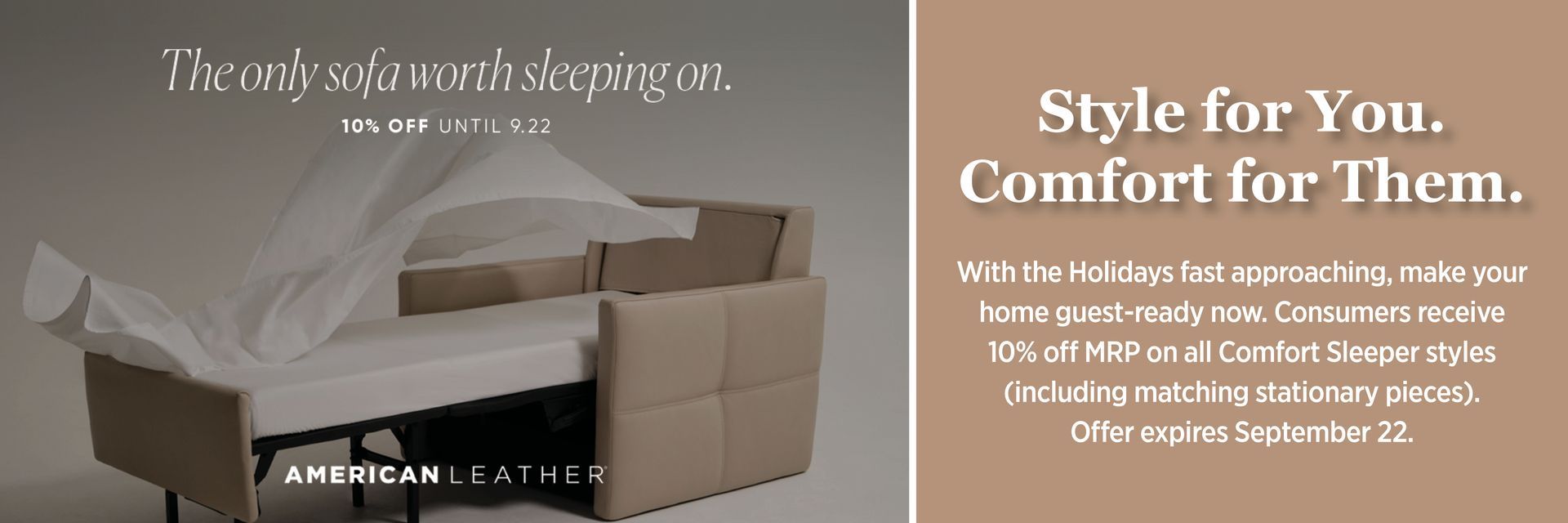Sofa bed American Leather Sale