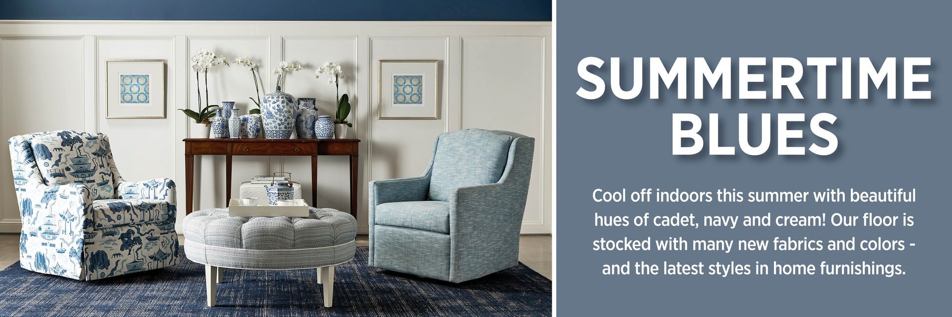 Blue living room image 