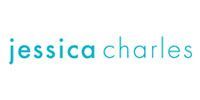 The logo for Jessica Charles is blue and white on a white background.