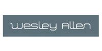 A logo for wesley allen is shown on a white background.