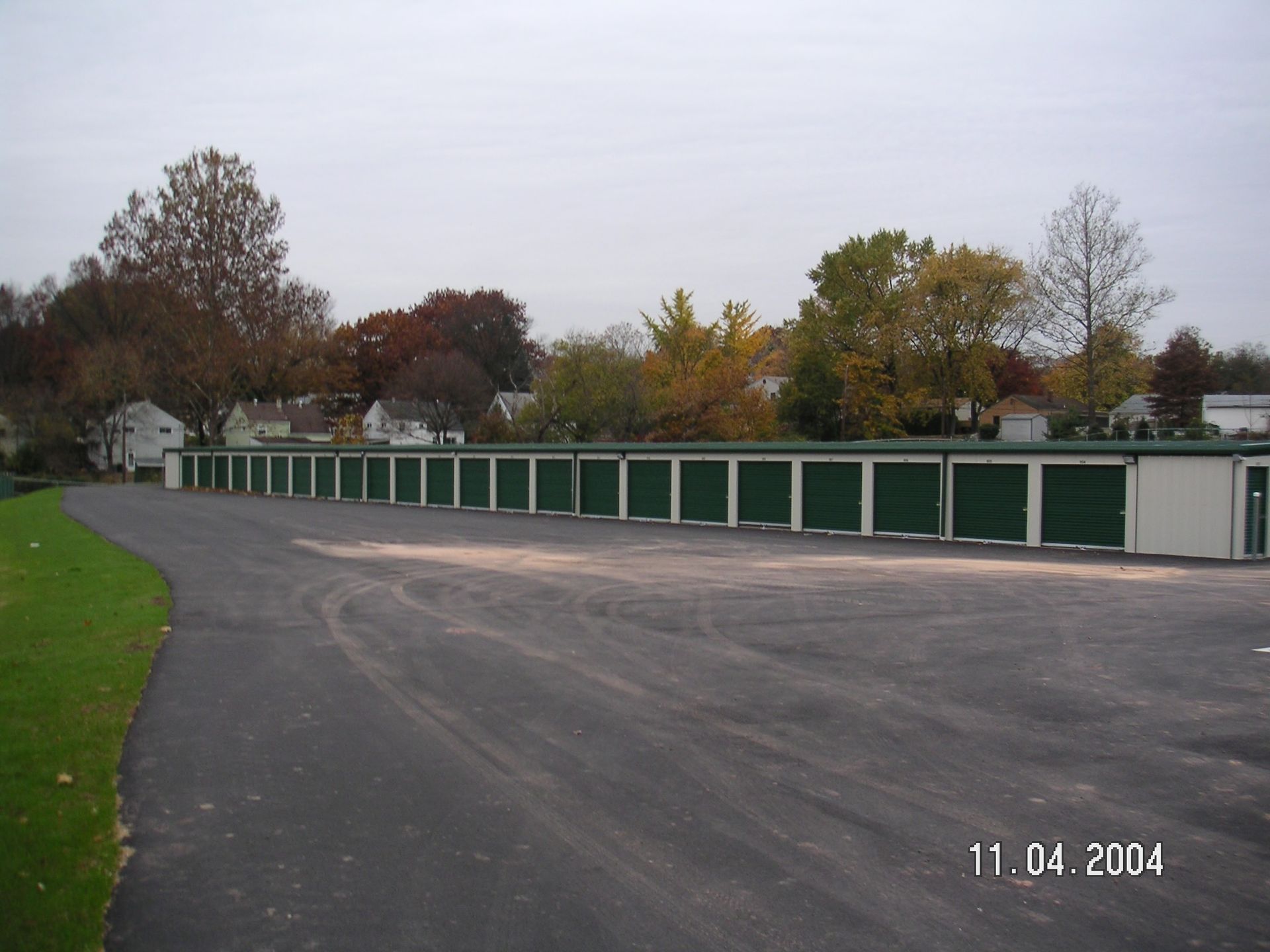 A photo of a parking lot taken in 2004