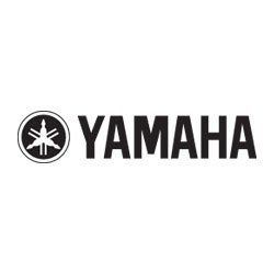 The yamaha logo is black and white on a white background.