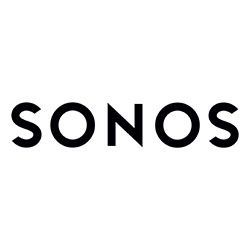 The sonos logo is black and white on a white background.