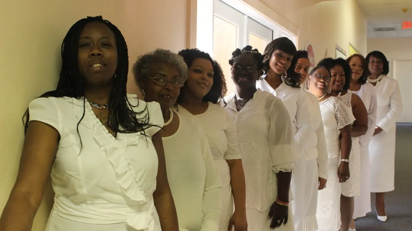 Women wearing white dresses
