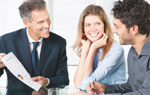 Insurance agent and couple