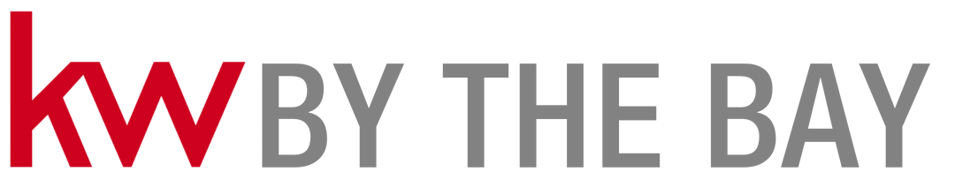 kw BY THE BAY logo in red and gray.