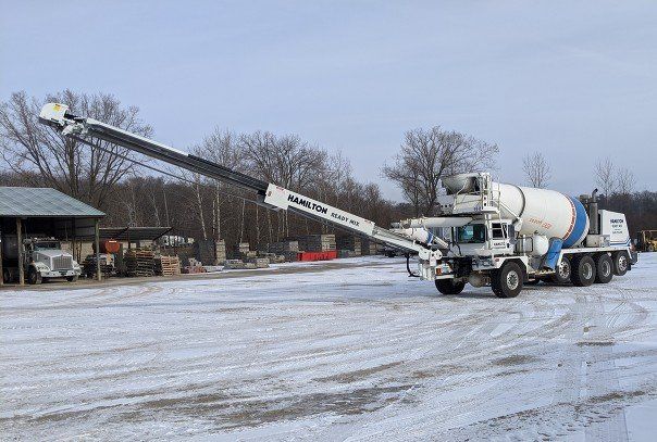 Concrete conveyor clearance