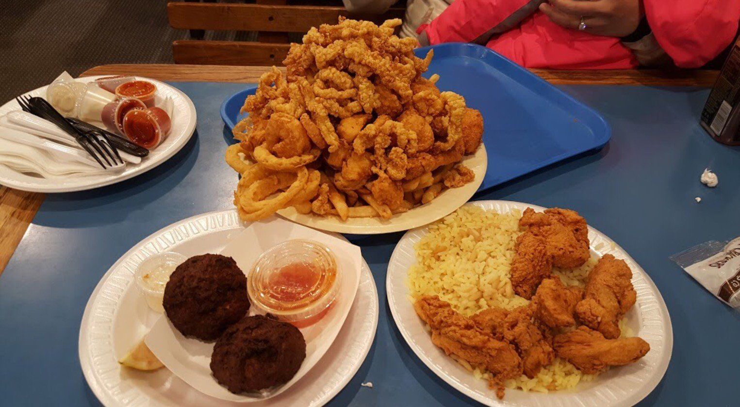 Fried seafood dishes