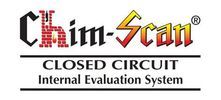 Logo for Chim-Scan, a closed circuit internal evaluation system. The logo features text and a brick chimney graphic.