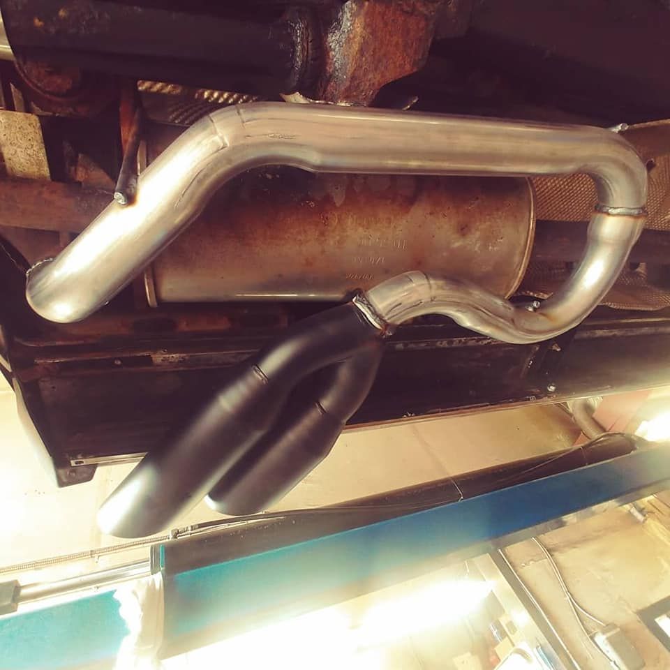 custom stainless piping side exit