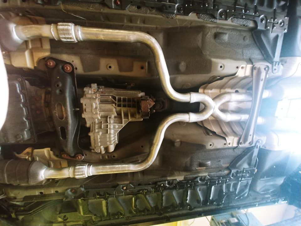 custom exhaust system for a vintage automobile