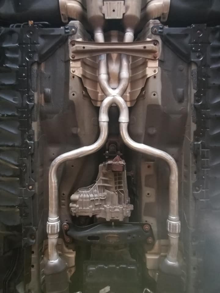 customized exhaust for a vintage automobile