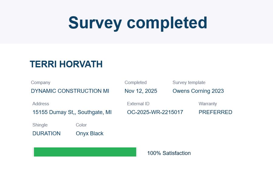 Completed survey 4