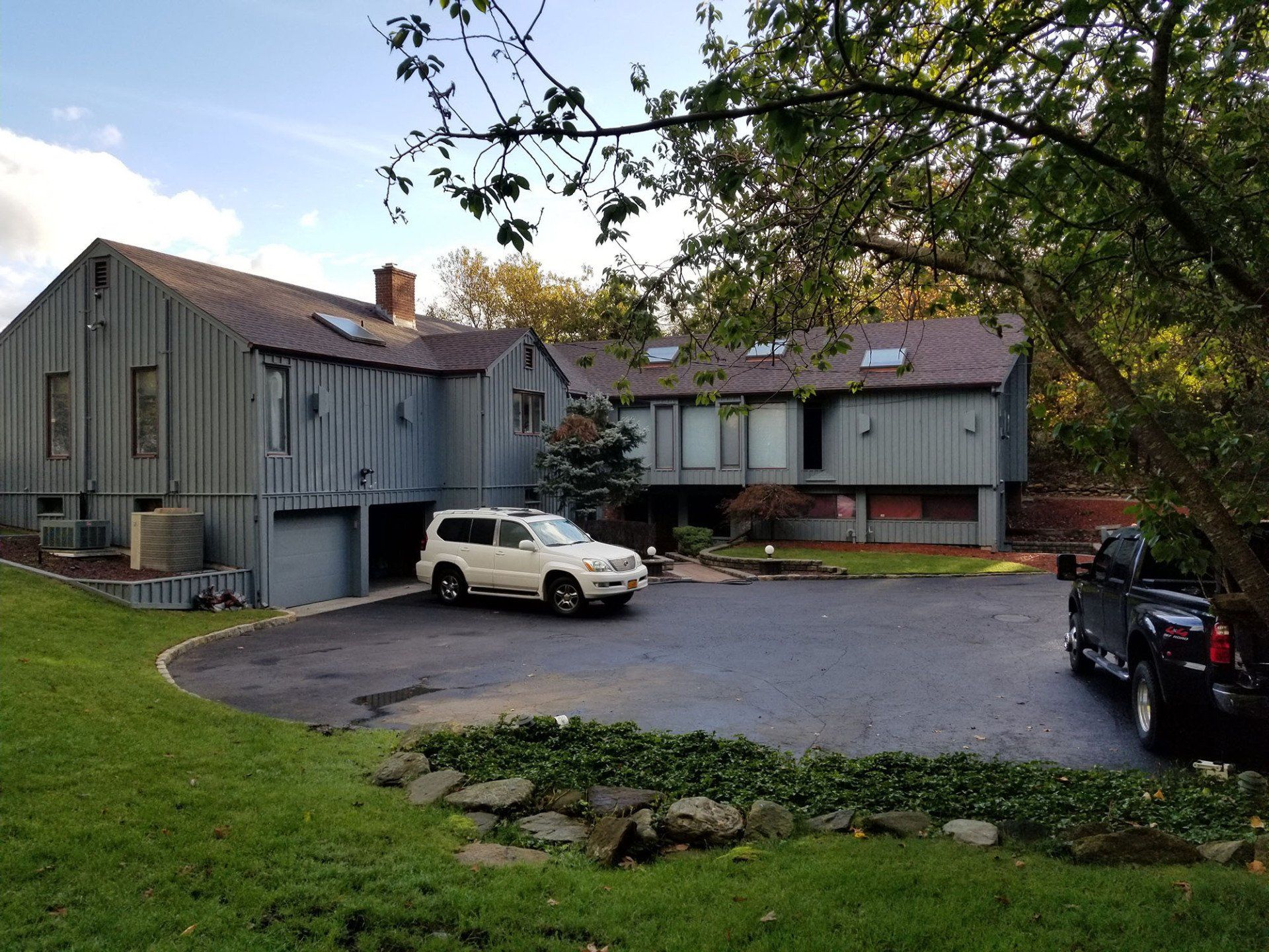 Car in front of the house