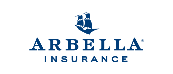 Arbella Insurance logo with a blue ship and text on white background.