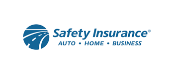 Safety Insurance logo: blue circle with a road graphic, 