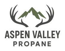Logo: Mountain silhouette with antlers above "Aspen Valley Propane" text.