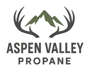 Logo: Mountain silhouette with antlers above "Aspen Valley Propane" text.
