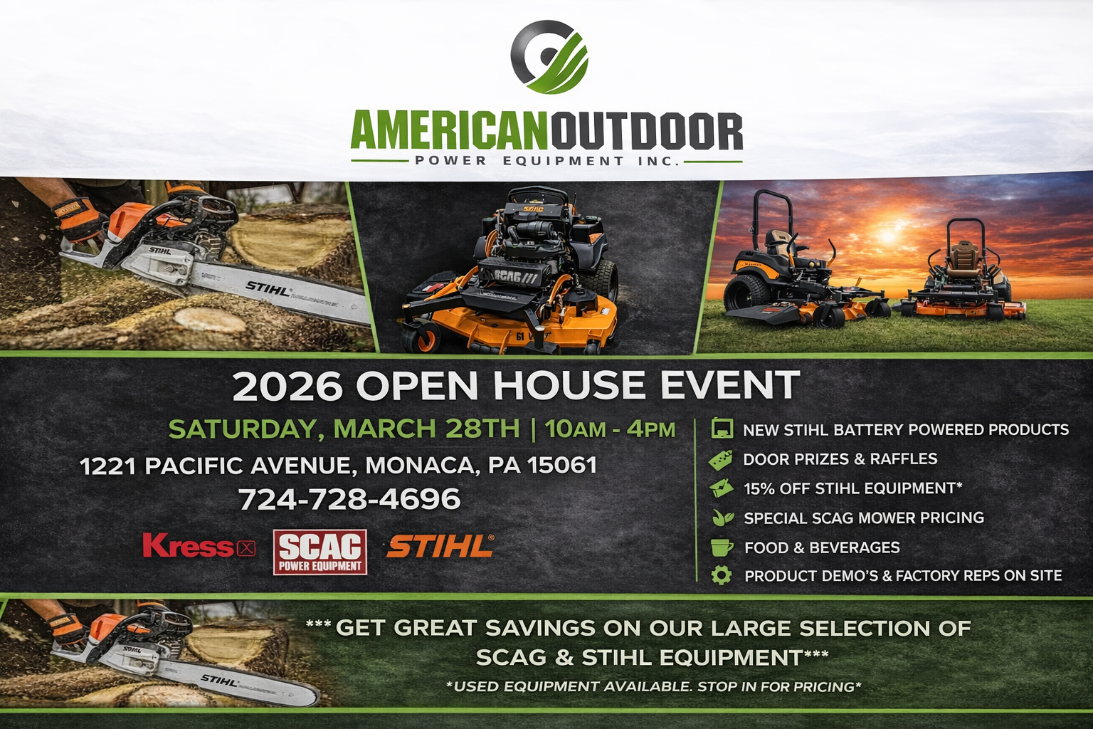 An advertisement for a lawn mower that says simply the brave