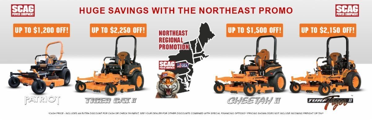 A huge savings with the northeast promo for lawnmowers