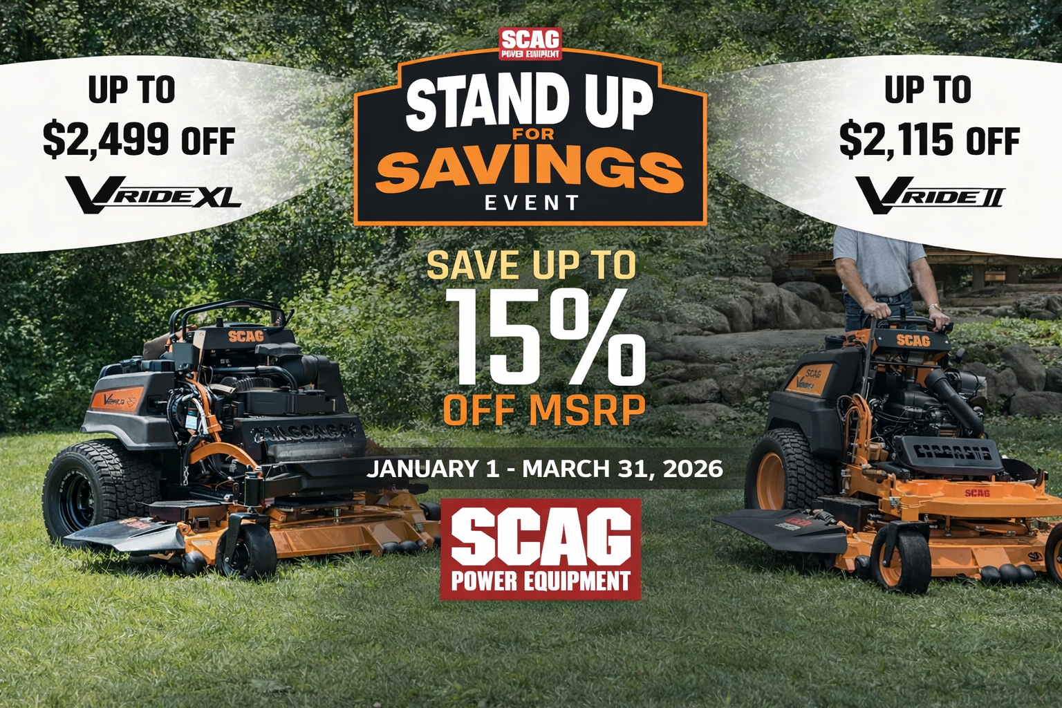 An advertisement for a lawn mower that says simply the brave