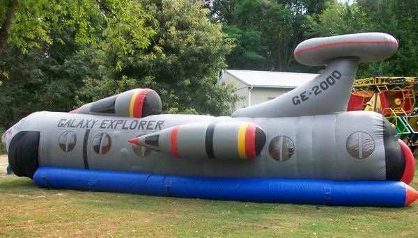 A grey, inflatable 