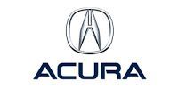 Acura logo: Silver emblem above the word